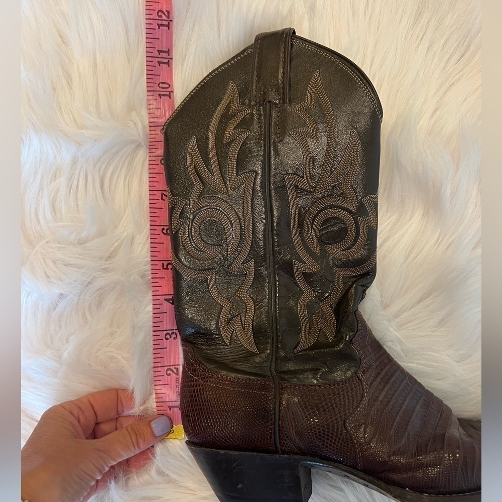Justin Vintage brown lizard L 4711 western cowboy boots size 6 - Picture 13 of 14